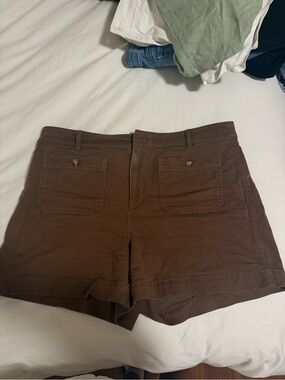 Women's Brown Cotton Shorts